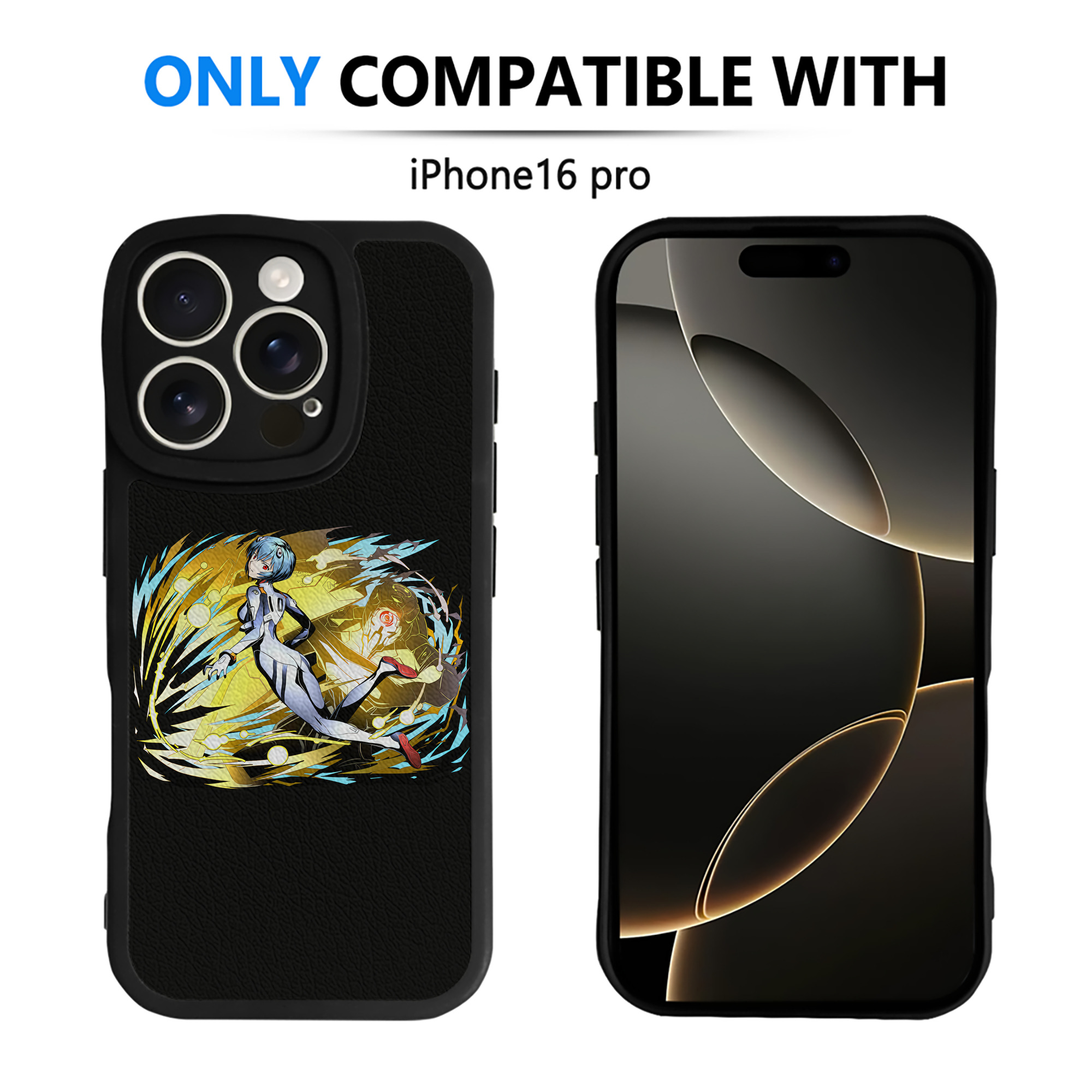 （画像用） EVA 新世紀エヴァンゲリオン 【iPhone 16シリーズ対応】シリコンスマホケース（レザー調） 材質：シリコン